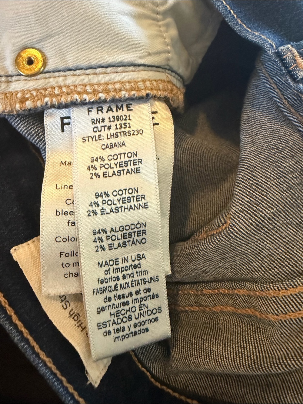 FRAME Le High Straight Cabana Raw Staggered Hem Jeans 29 - Picture 11 of 12